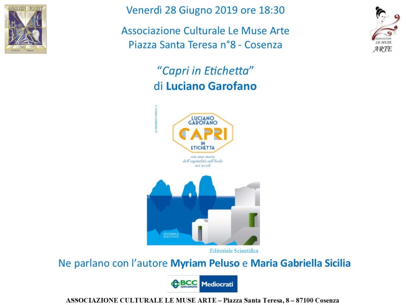 28 giugno 2019 - Presentazione del libro &quot;Capri in Etichetta&quot; di Luciano Garofano