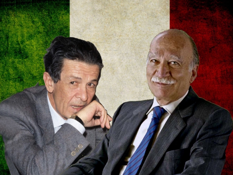 Enrico Berlinguer e Giorgio Almirante