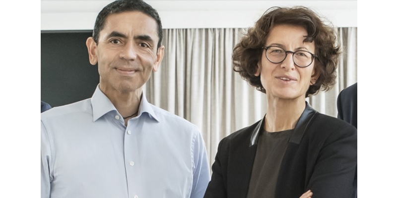 Ugur Sahin e Özlem Türeci, scienziati-fondatori della Biontech, l’azienda tedesca che ha contribuito al vaccino di Pfizer anti Covid 